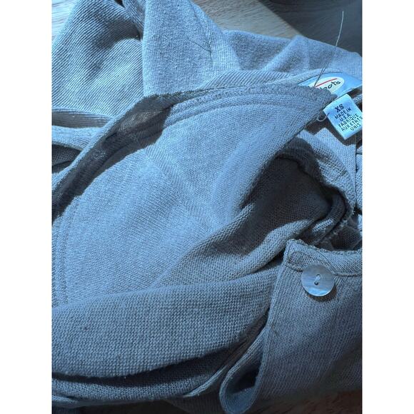 Talbots Casual Short Sleeve Button Down Shirt Dress Tan Oversized XS JL - Picture 9 of 12